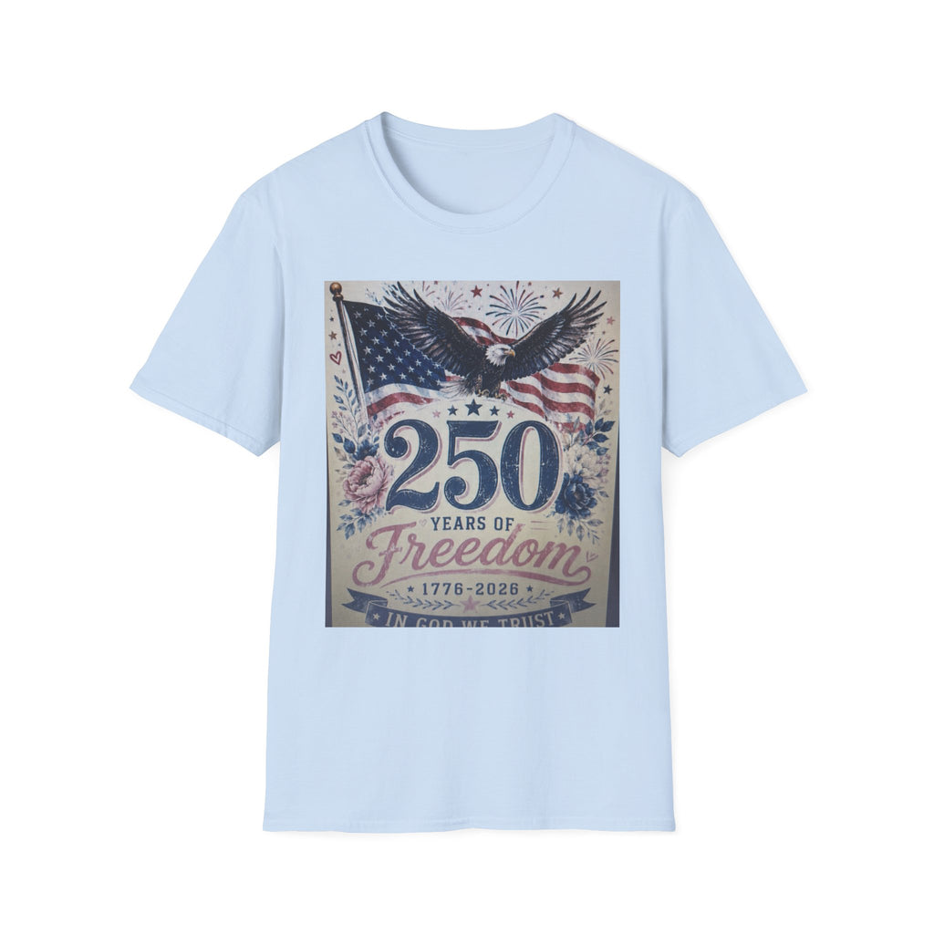 250 Years of Freedom T-Shirt — Patriotic American Eagle & Flag Tee