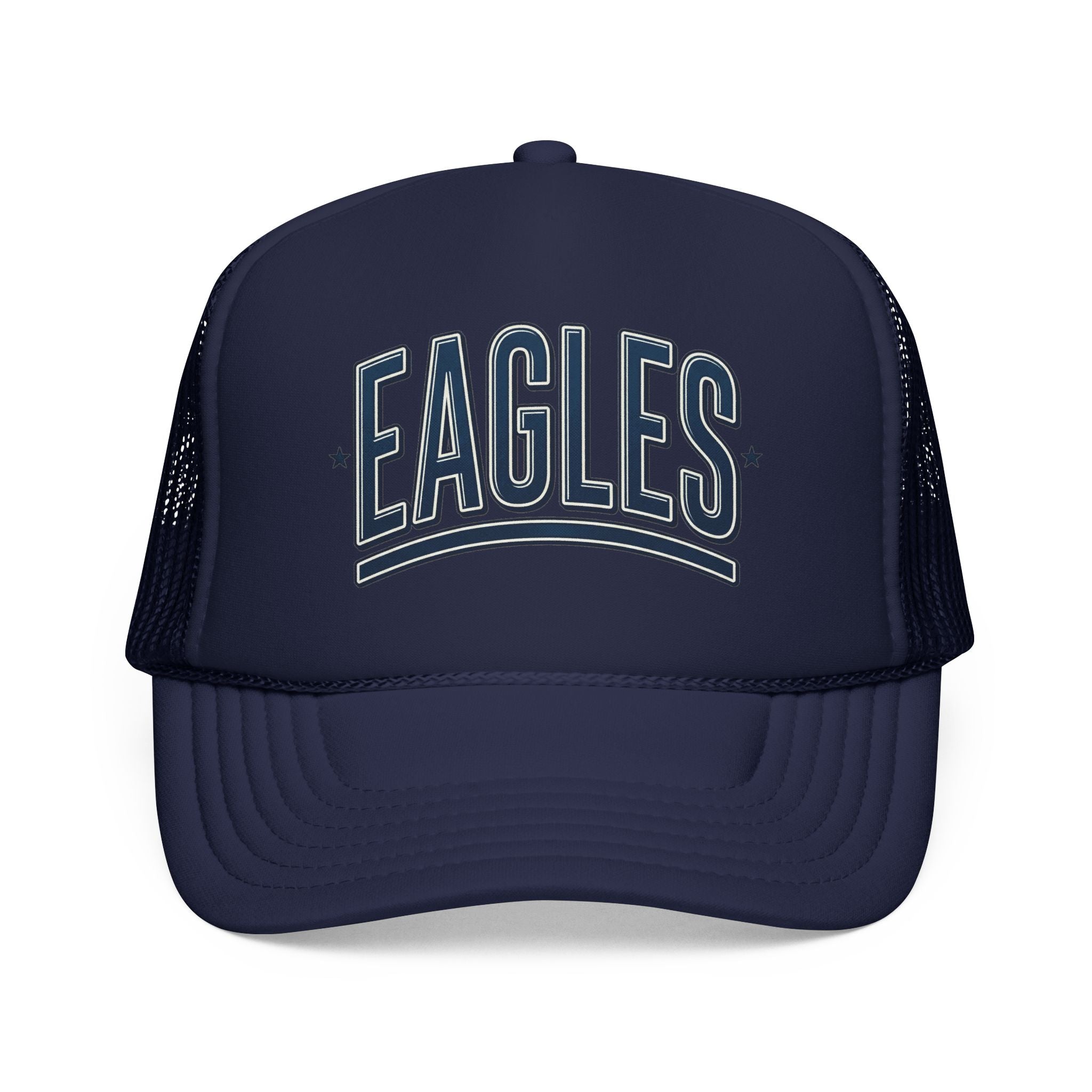 Eagle Mama Trucker Hat — Vintage Varsity Mesh Foam Cap