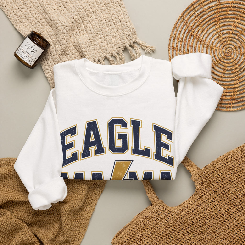 Eagle Mama Crewneck Sweatshirt — Vintage Lightning Mom Pullover