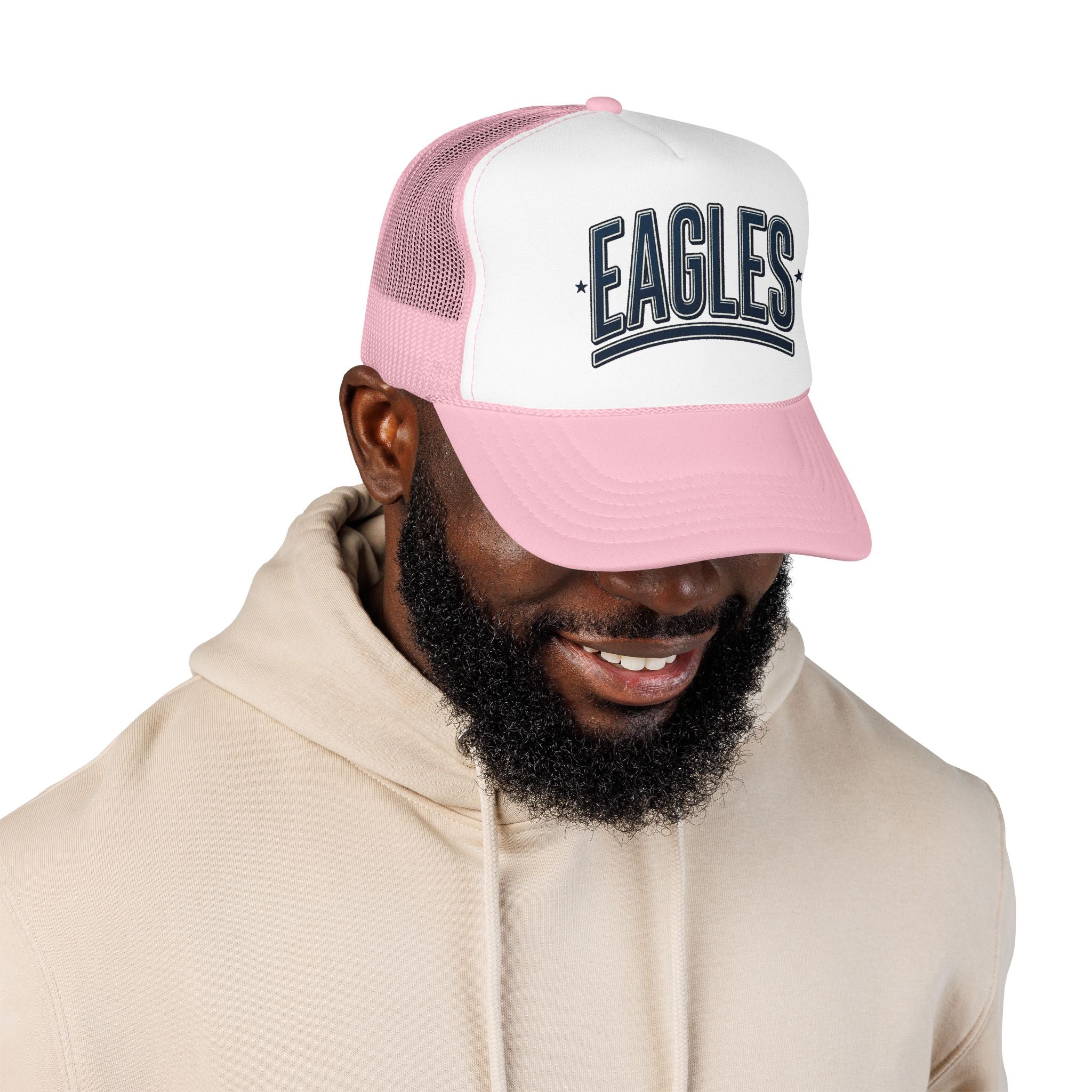 Eagle Mama Trucker Hat — Vintage Varsity Mesh Foam Cap