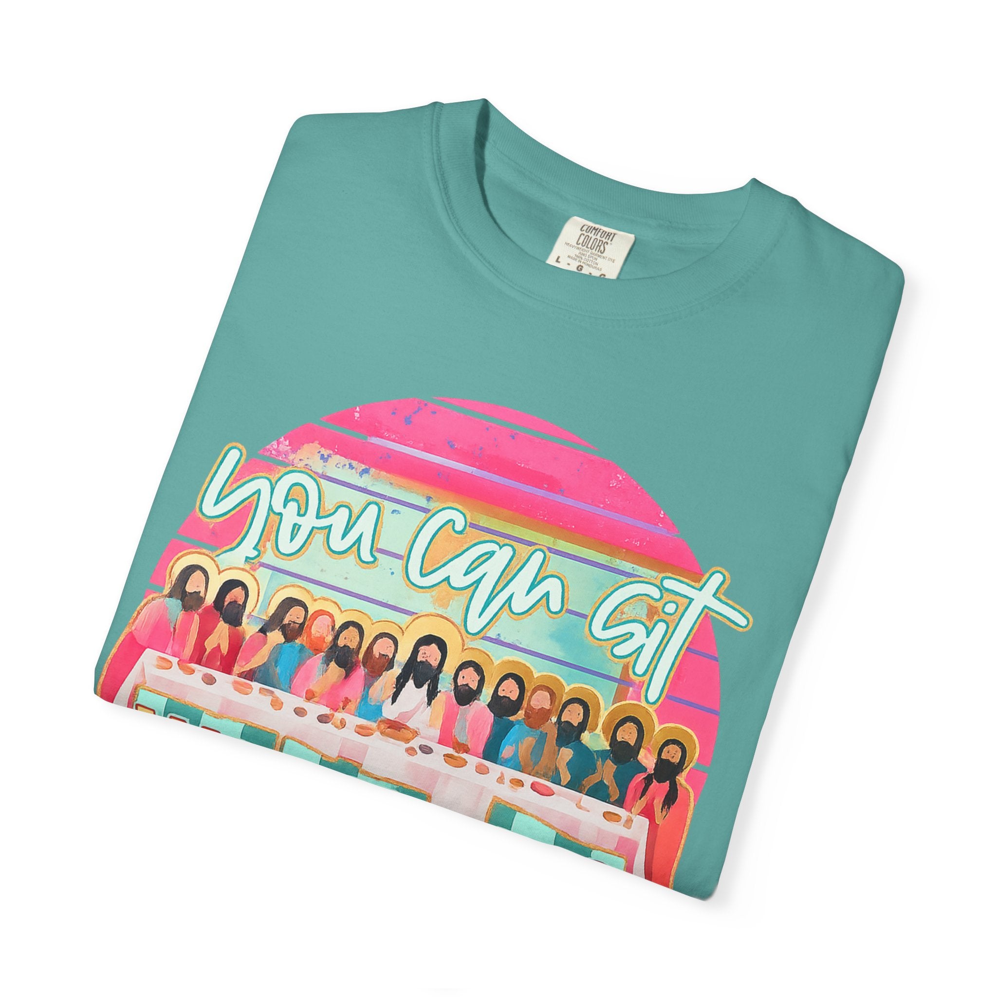 You Can Sit With Us T‑Shirt – Retro Pastel Group Graphic