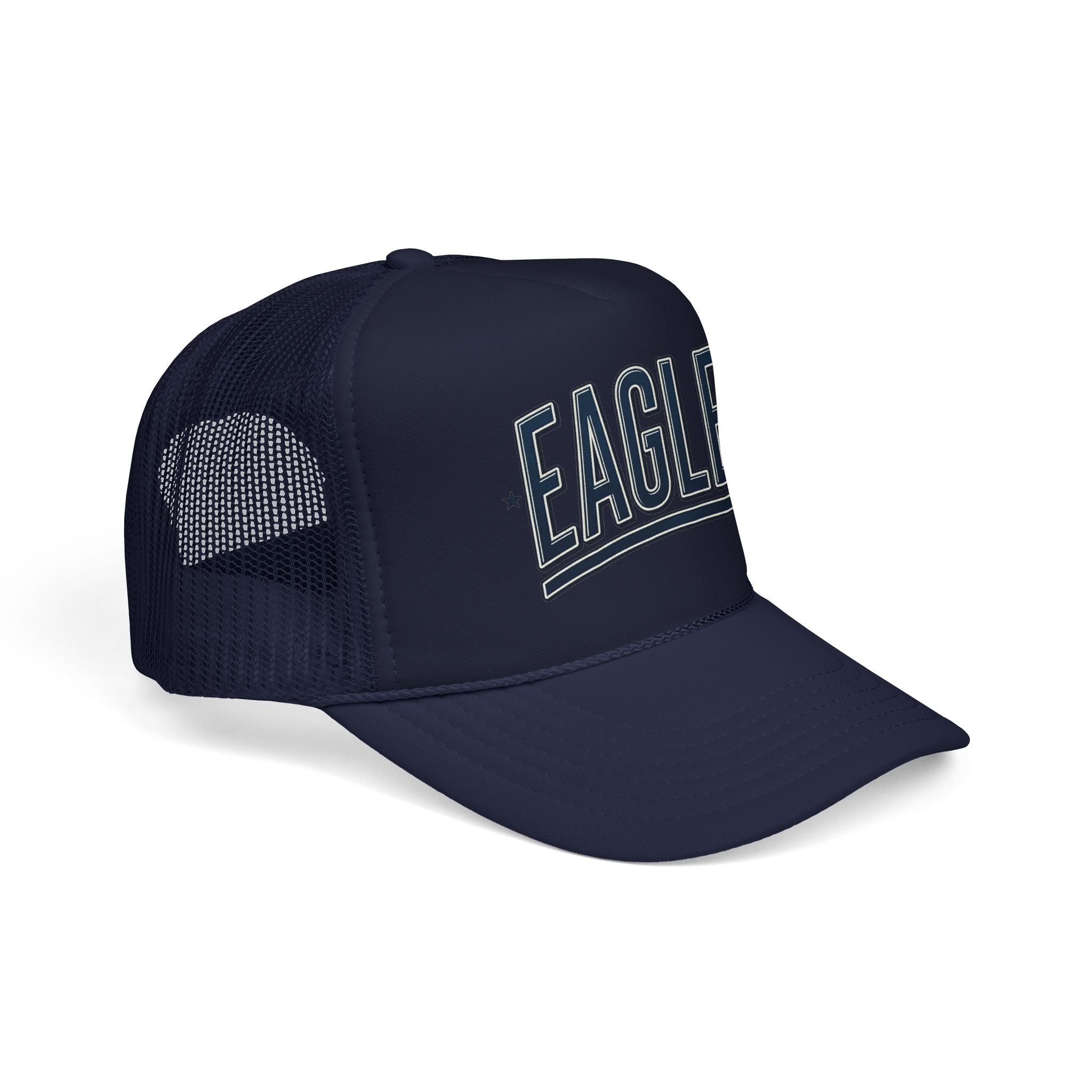 Eagle Mama Trucker Hat — Vintage Varsity Mesh Foam Cap