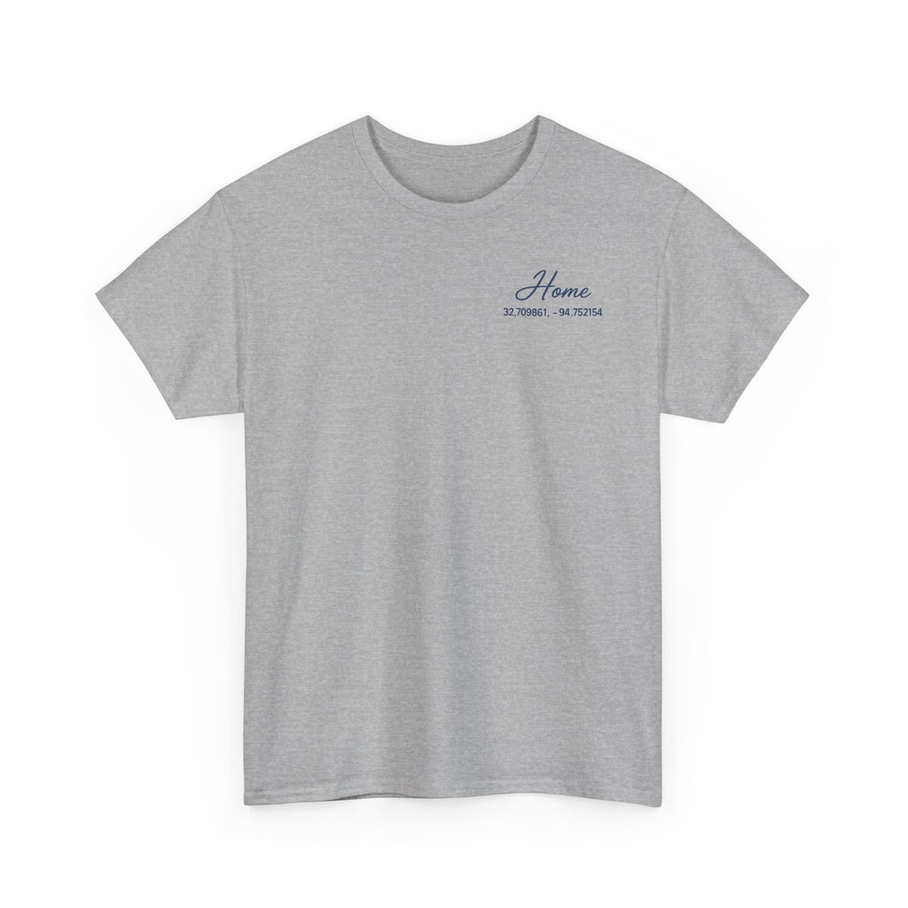 Home Coordinates T-Shirt — Custom City Map & GPS Coordinates Tee