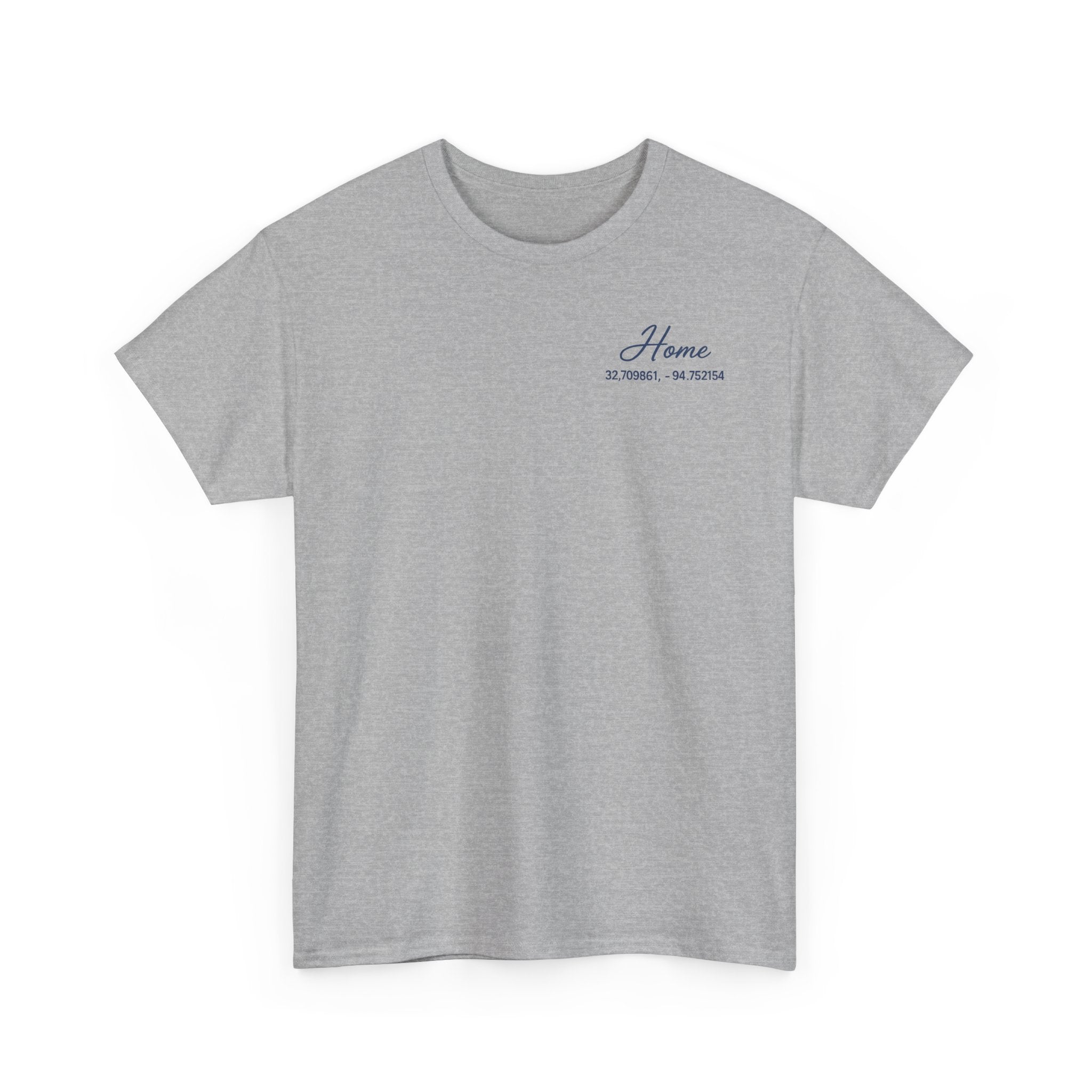 Home Coordinates T-Shirt — Custom City Map & GPS Coordinates Tee