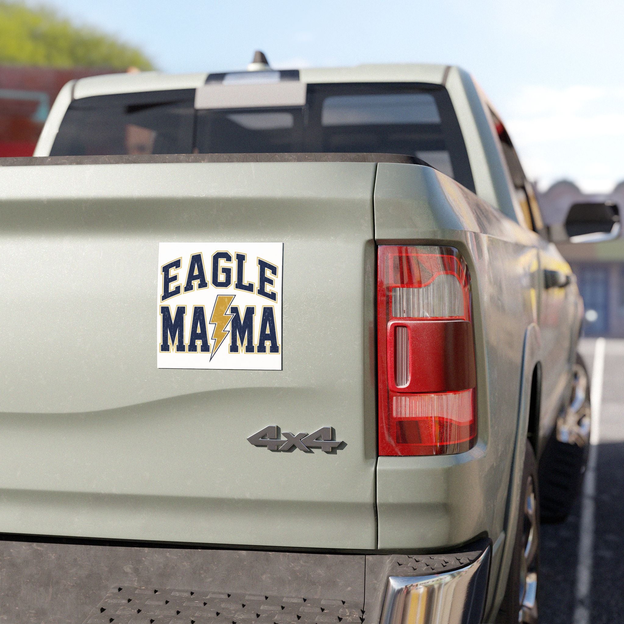 Eagle Mama Car Magnet — Lightning Bolt Sports Mom Vehicle Decal