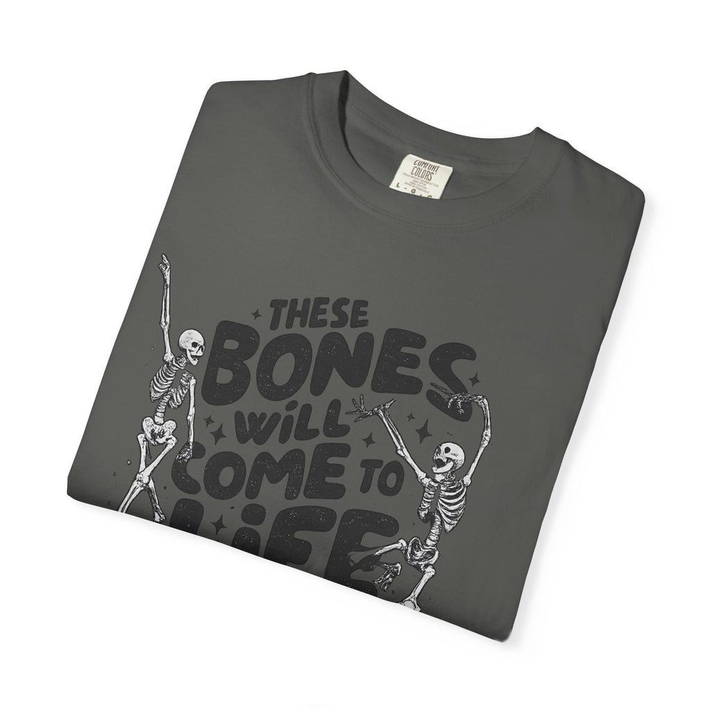 These Bones Will Come to Life T-Shirt — Inspirational Christian Graphic Tee (Ezekiel 37:4-5)