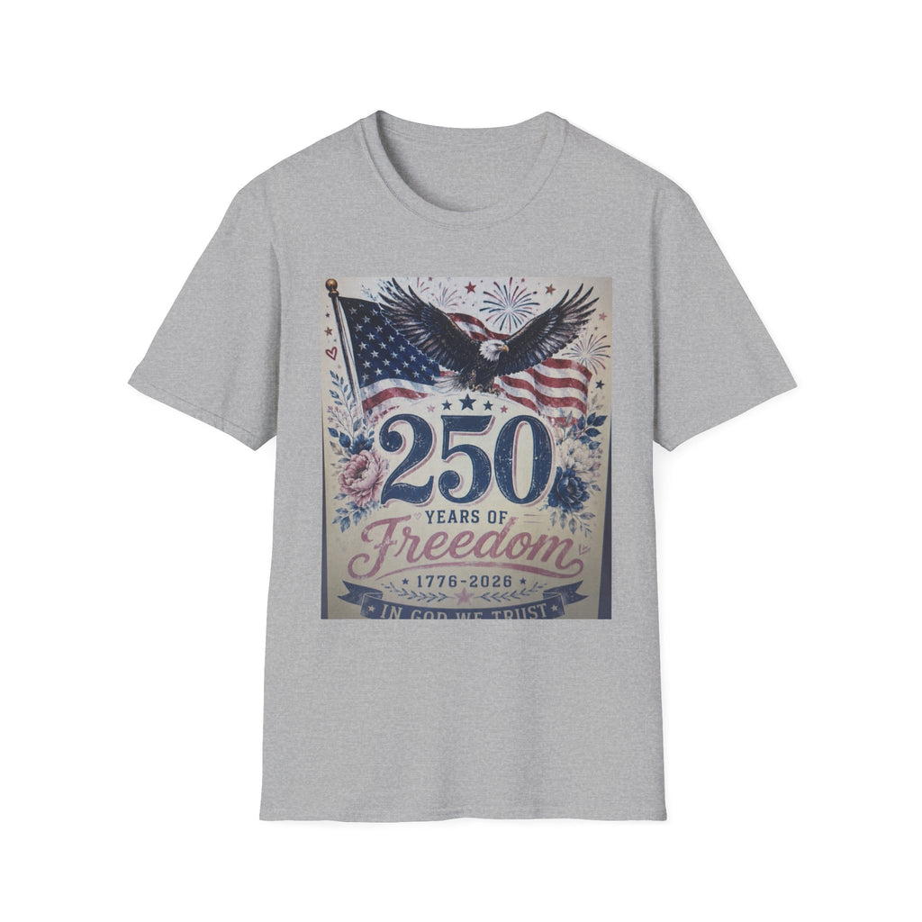 250 Years of Freedom T-Shirt — Patriotic American Eagle & Flag Tee