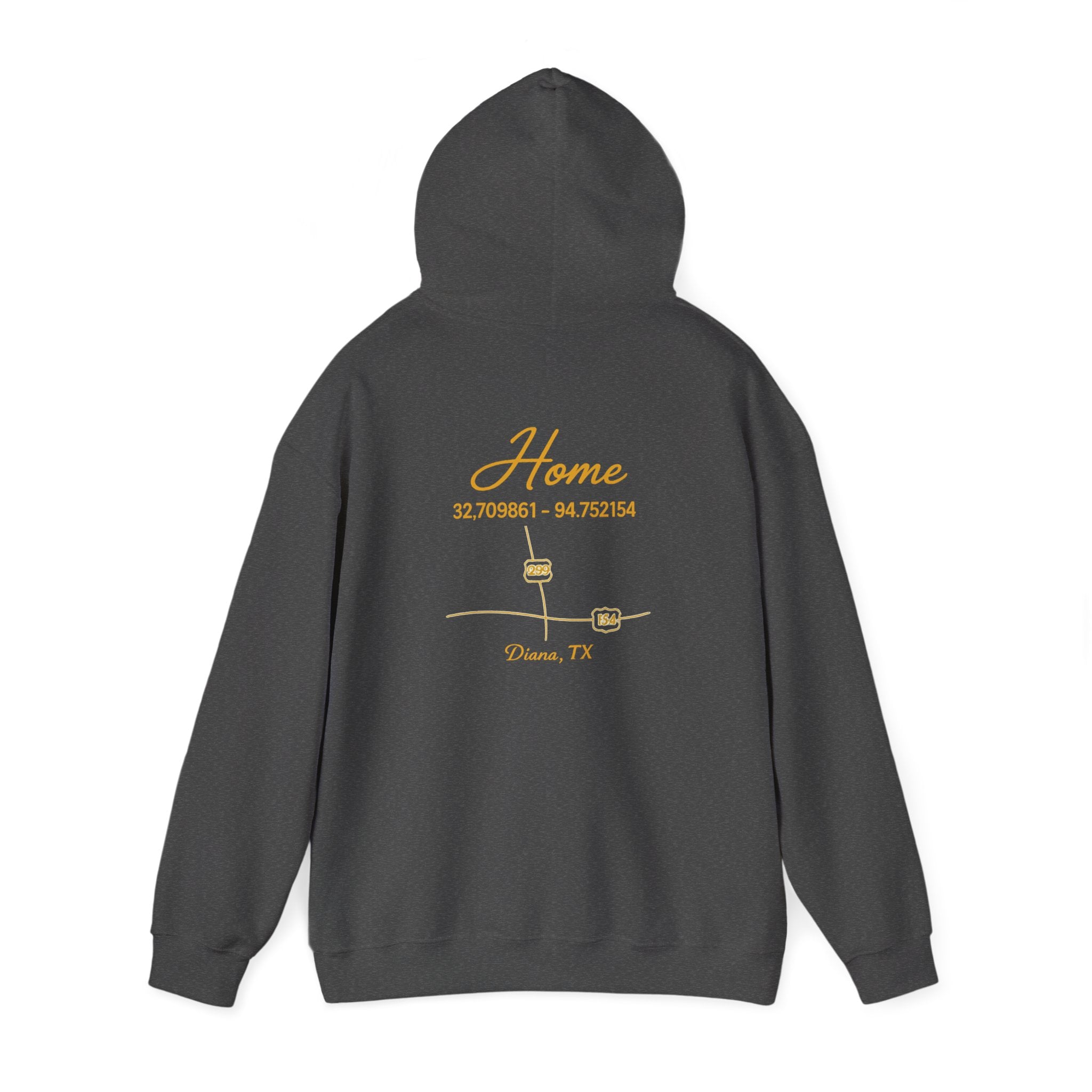 Home Coordinates Hoodie — Custom City & Coordinates Pullover