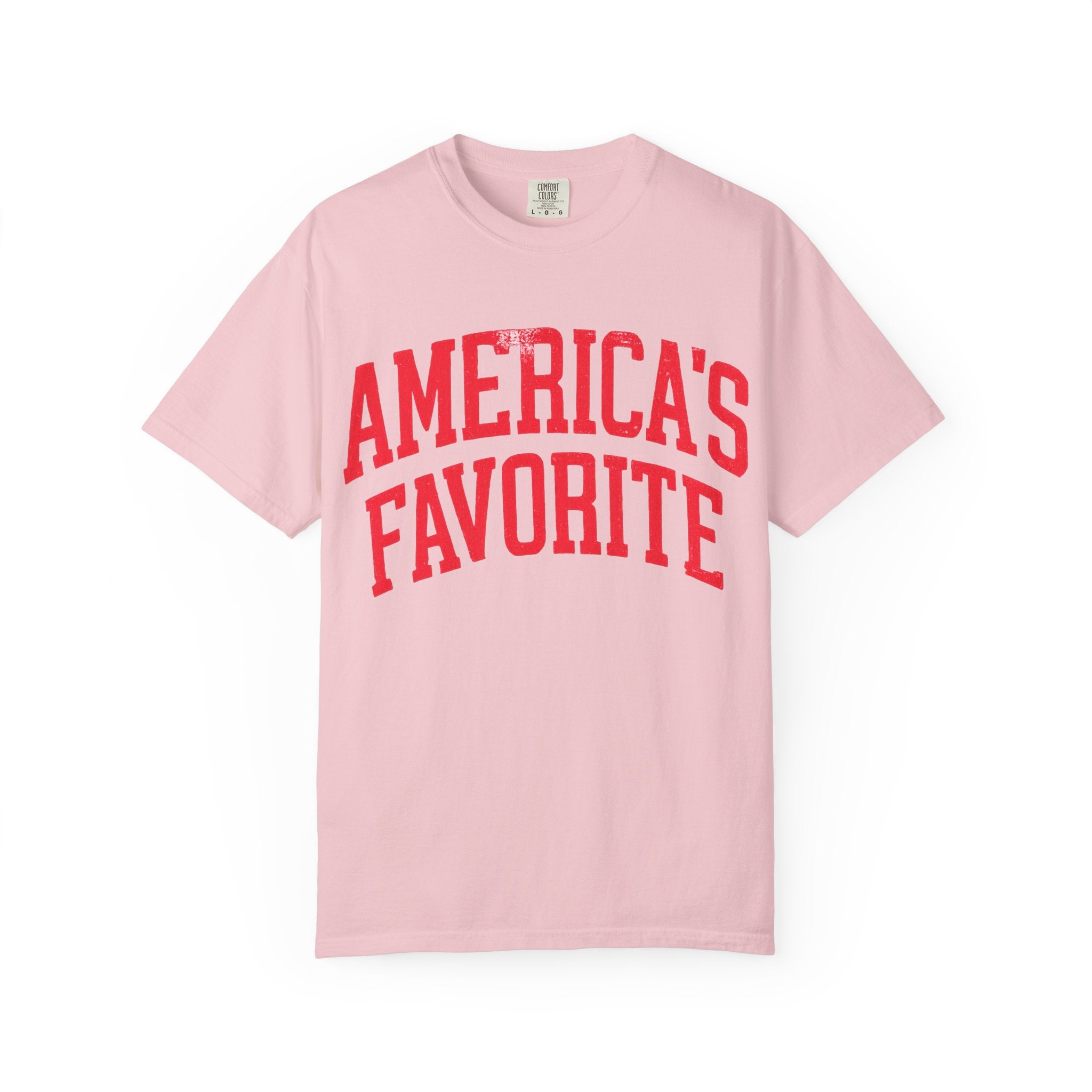 Americas Favorite T-Shirt — Patriotic Red Letter Graphic Tee