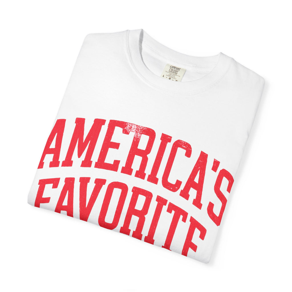 Americas Favorite T-Shirt — Patriotic Red Letter Graphic Tee