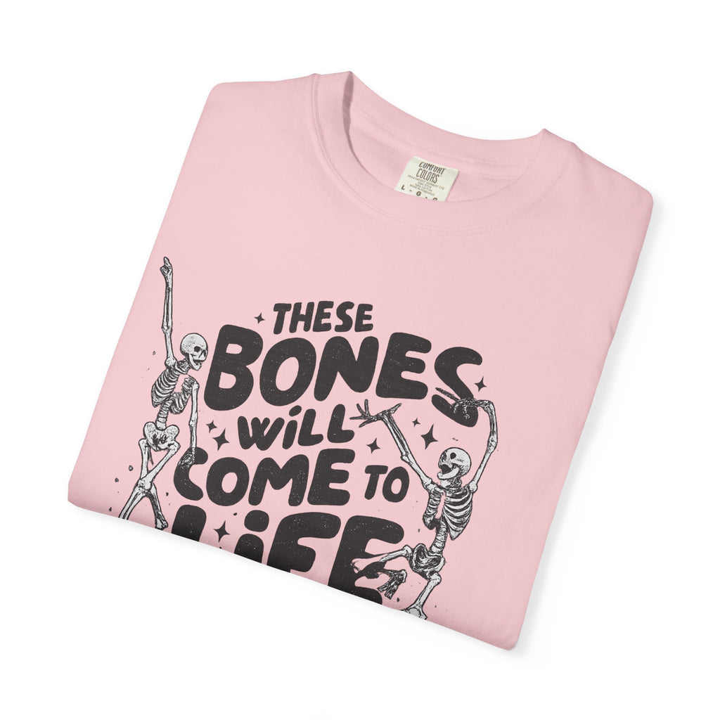 These Bones Will Come to Life T-Shirt — Inspirational Christian Graphic Tee (Ezekiel 37:4-5)