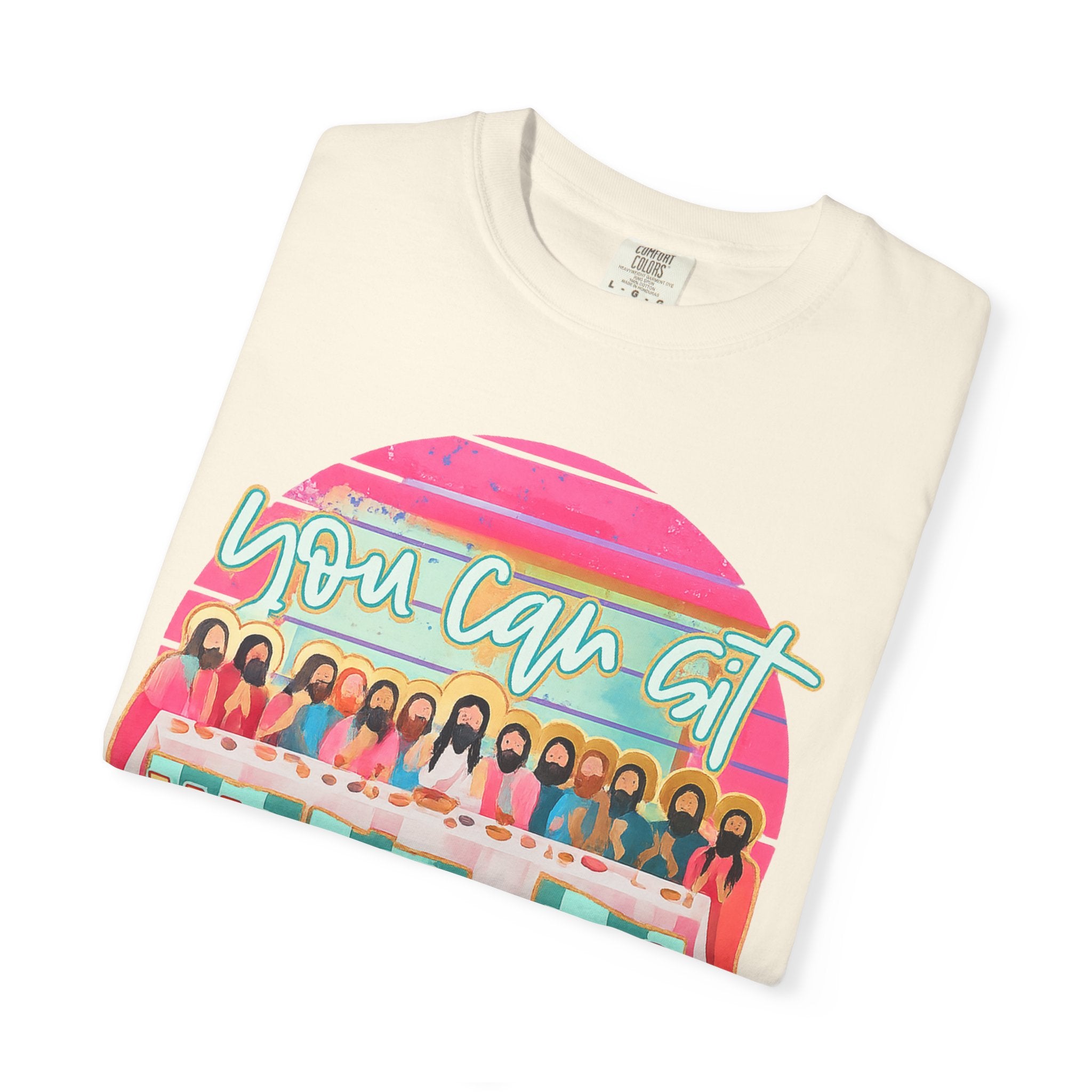 You Can Sit With Us T‑Shirt – Retro Pastel Group Graphic