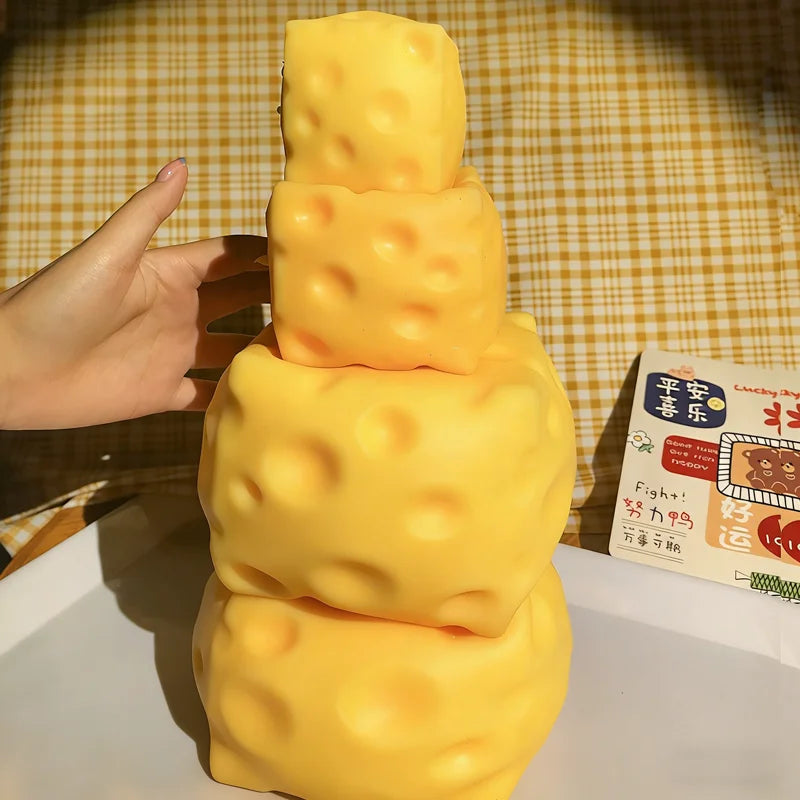 Square Cheese Squishy Fidget Toy