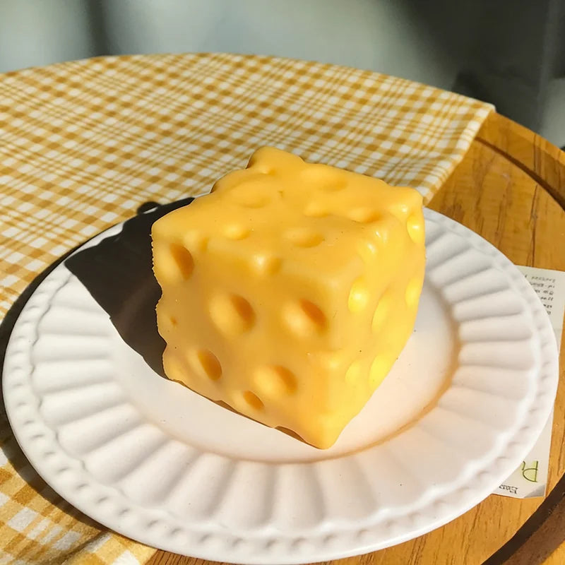 Square Cheese Squishy Fidget Toy