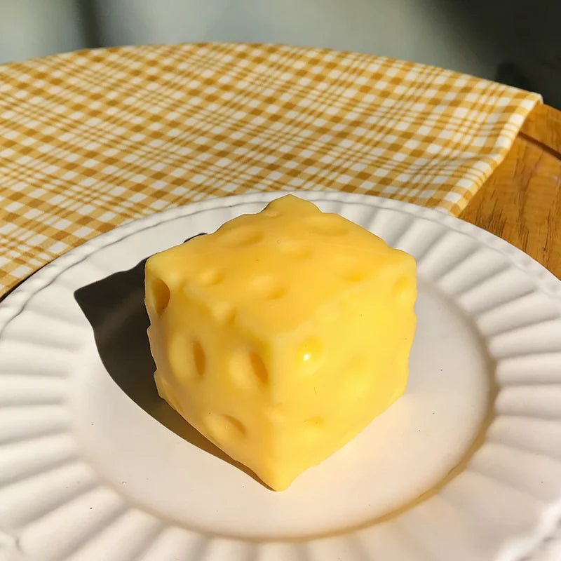 Square Cheese Squishy Fidget Toy