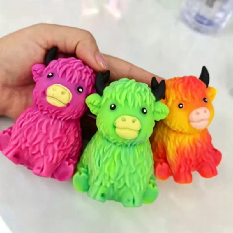 Highland Cow Squishy Fidget Toy