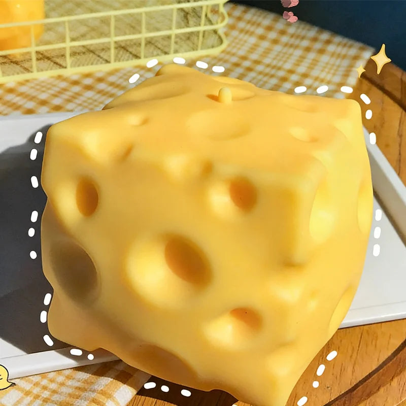 Square Cheese Squishy Fidget Toy