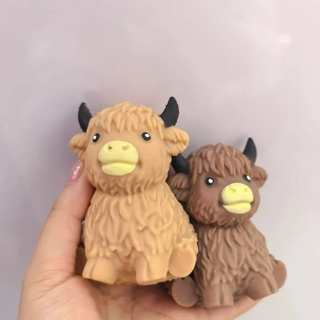 Highland Cow Squishy Fidget Toy