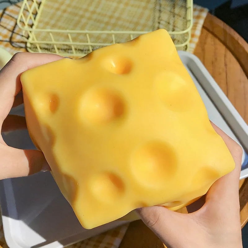 Square Cheese Squishy Fidget Toy